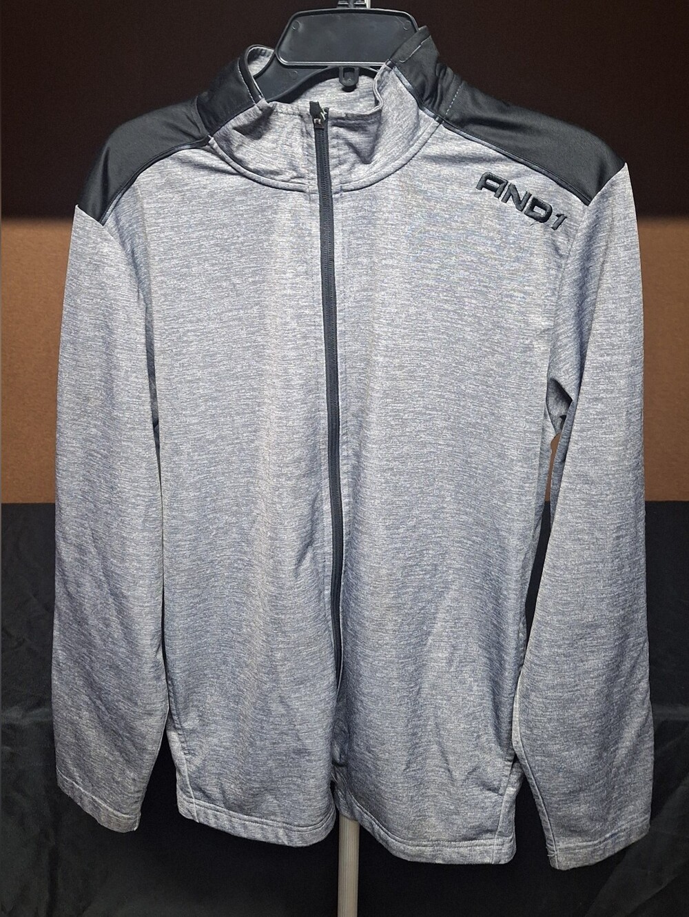 AND1 Mens' Grey Full-Zip Athletic Jacket